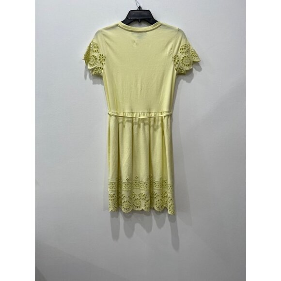 NWTD French Connection Size 0 Santoline Jersey Dress Yellow MSRP $98 - Picture 8 of 11